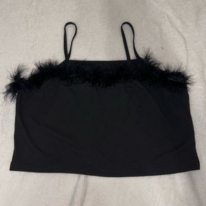 Black Feather Top